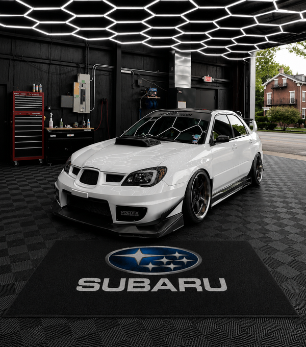 Subaru Luxury Logo Rug and Display Mat Garage, Home, Office, Showroom Floor Decor, 60x87 in / 150x220 cm