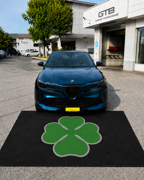 Alfa Romeo Clover Premium Luxury Logo Rug and Display Mat Garage, Home, Office, Showroom Floor Decor, 60x87 in / 150x220 cm