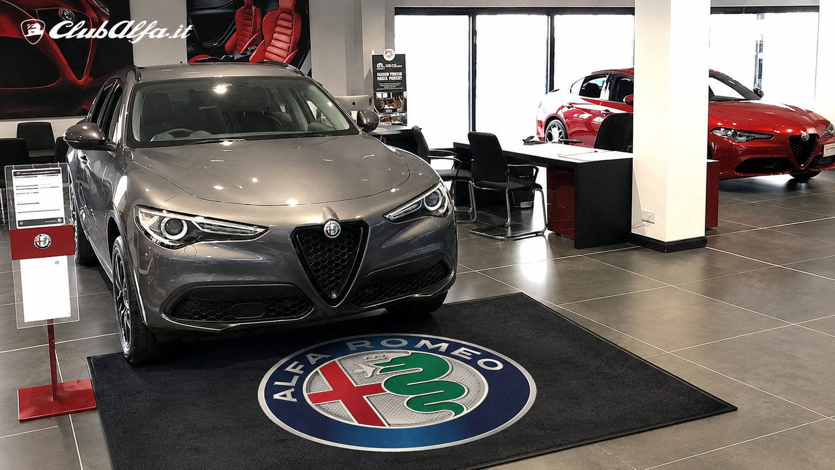 Alfa Romeo Premium Luxury Logo Rug and Display Mat Garage, Home, Office, Showroom Floor Decor, 60x87 in / 150x220 cm