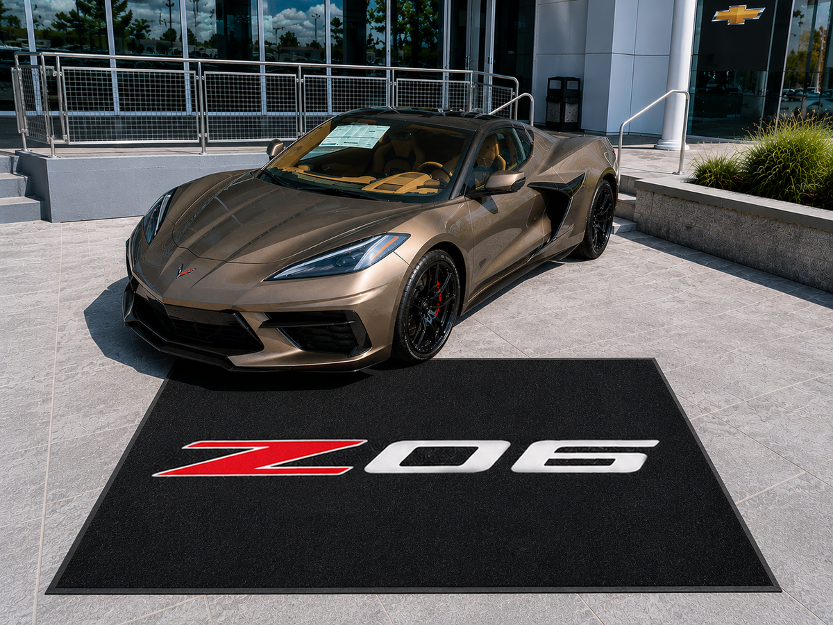 Corvette Z06 Text Rug