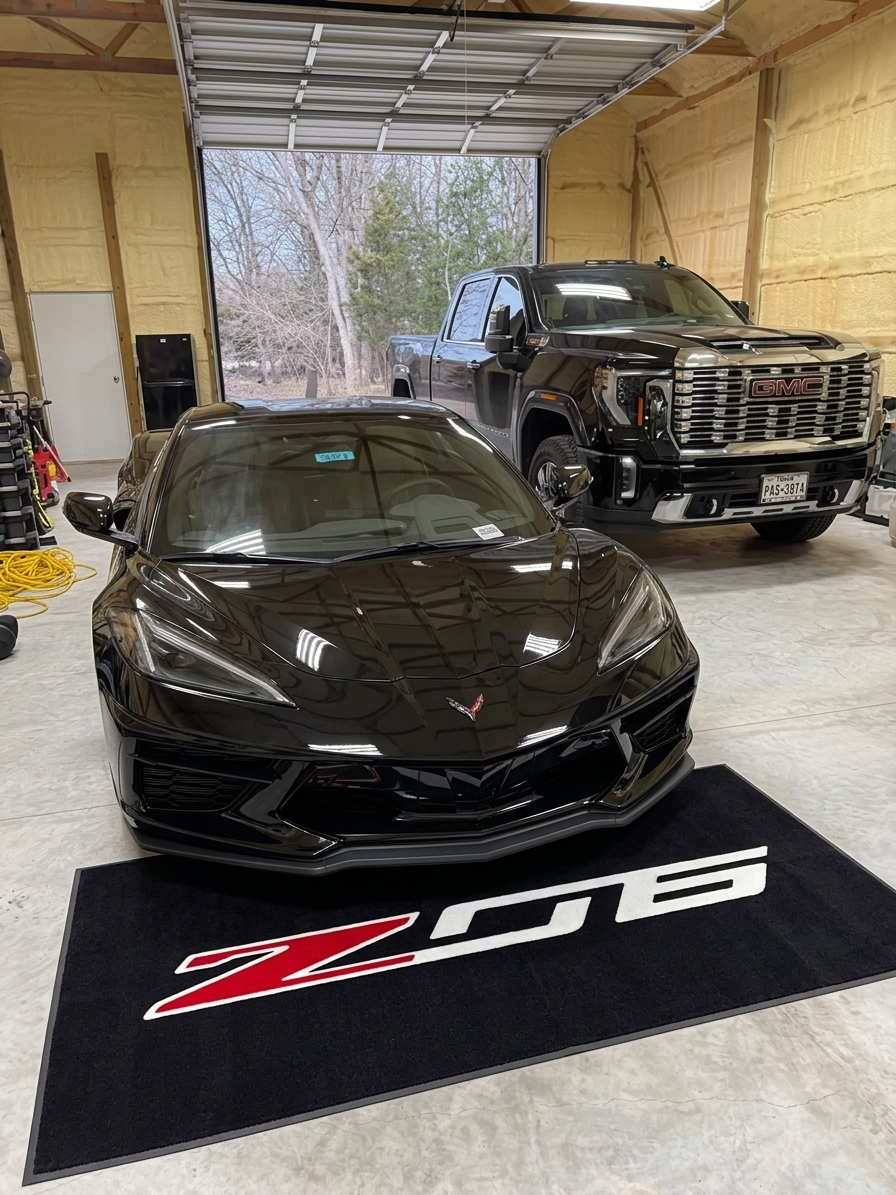 Corvette Z06 Text Rug