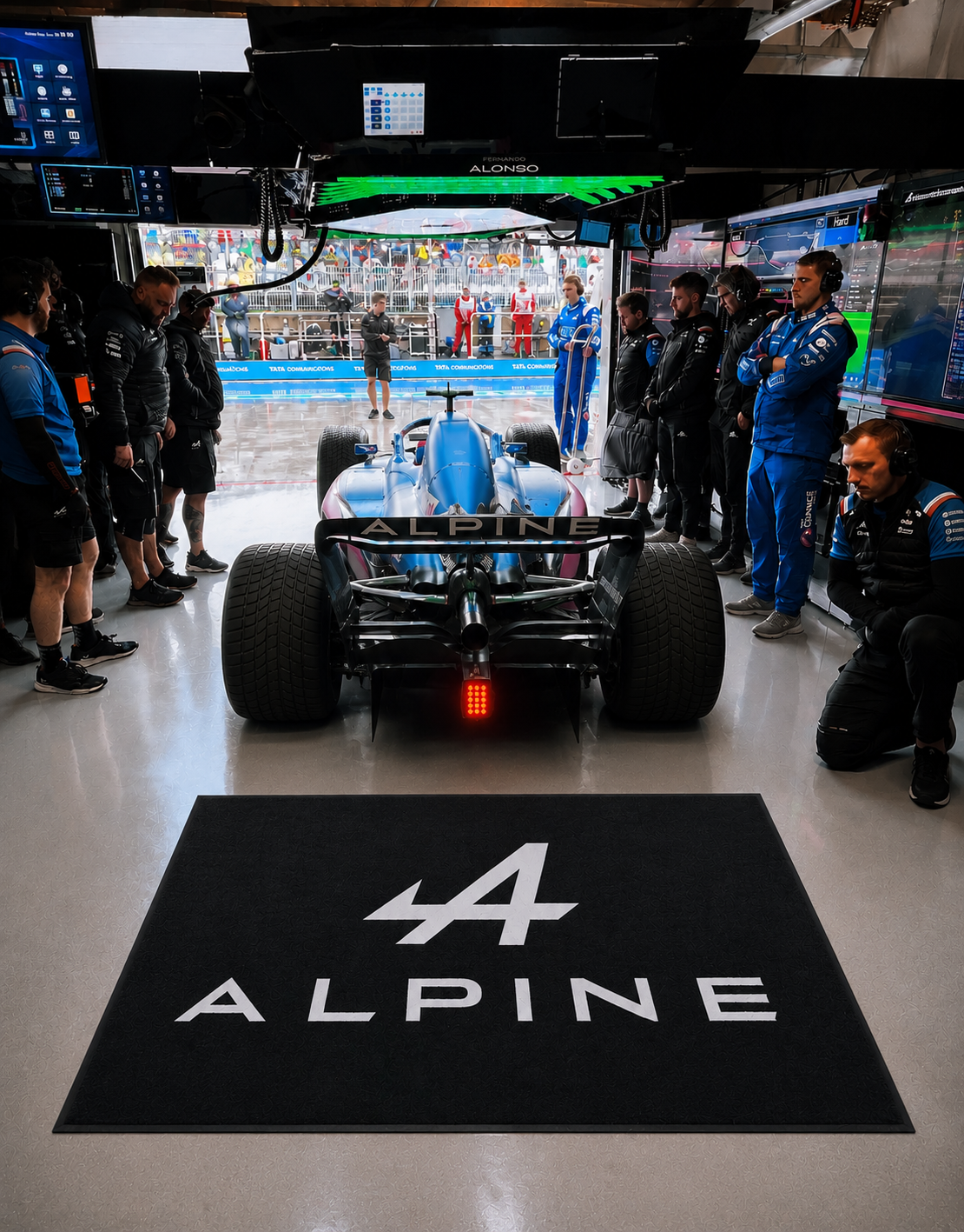 Alpine Premium Luxury Logo Rug and Display Mat Garage, Home, Office, Showroom Floor Decor, 60x87 in / 150x220 cm