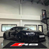 Audi R8 Premium Luxury Logo Rug and Display Mat Garage, Home, Office, Showroom Floor Decor, 60x87 in / 150x220 cm