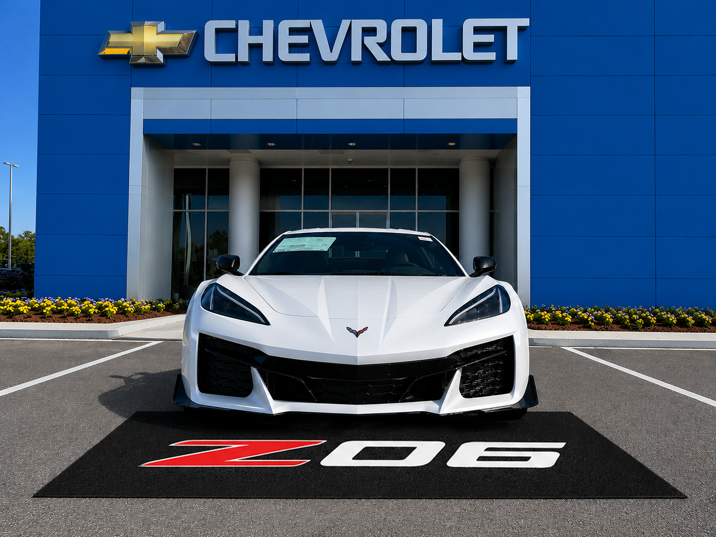 Corvette Z06 Text Rug