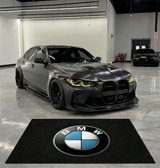 BMW Premium Luxury Logo Rug and Display Mat Garage, Home, Office, Showroom Floor Decor, 60x87 in / 150x220 cm