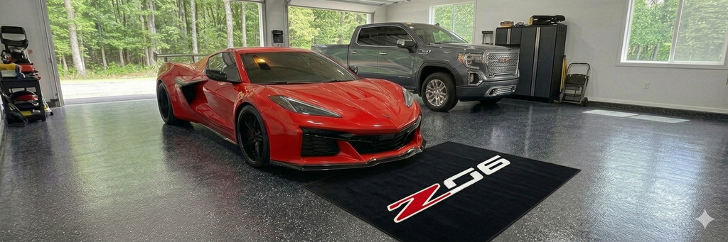 Corvette Z06 Text Rug
