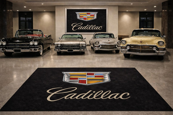 Cadillac Premium Luxury Logo Rug and Display Mat Garage, Home, Office, Showroom Floor Decor, 60x87 in / 150x220 cm
