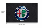 Alfa Romeo Premium Luxury Logo Rug and Display Mat Garage, Home, Office, Showroom Floor Decor, 60x87 in / 150x220 cm
