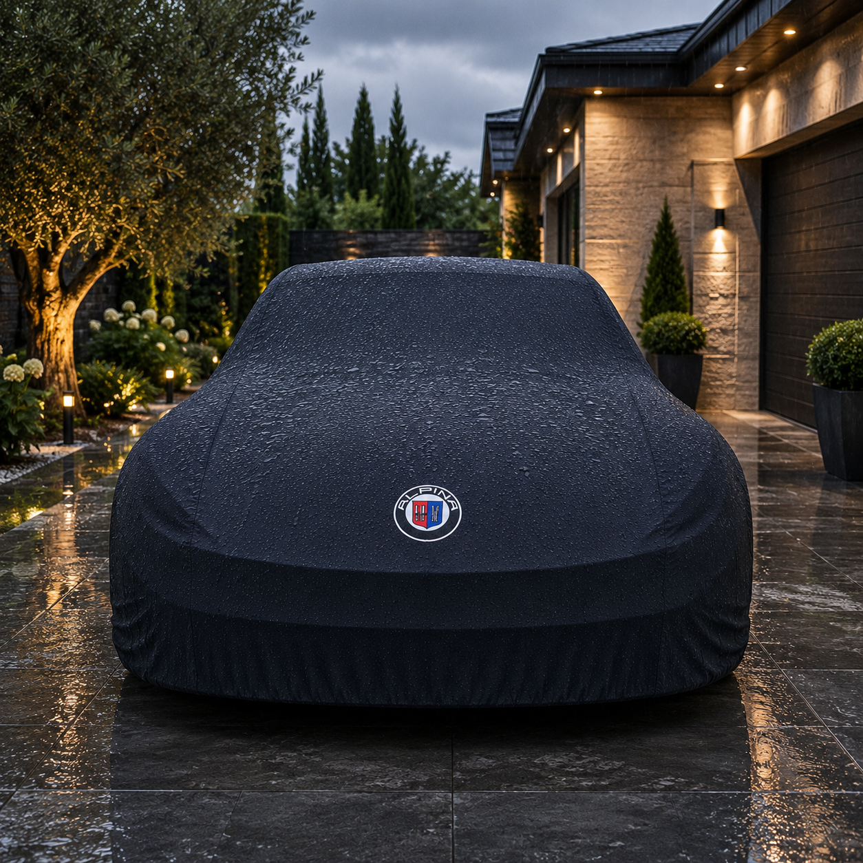 Alpina Waterproof Outdoor Car Cover - Black