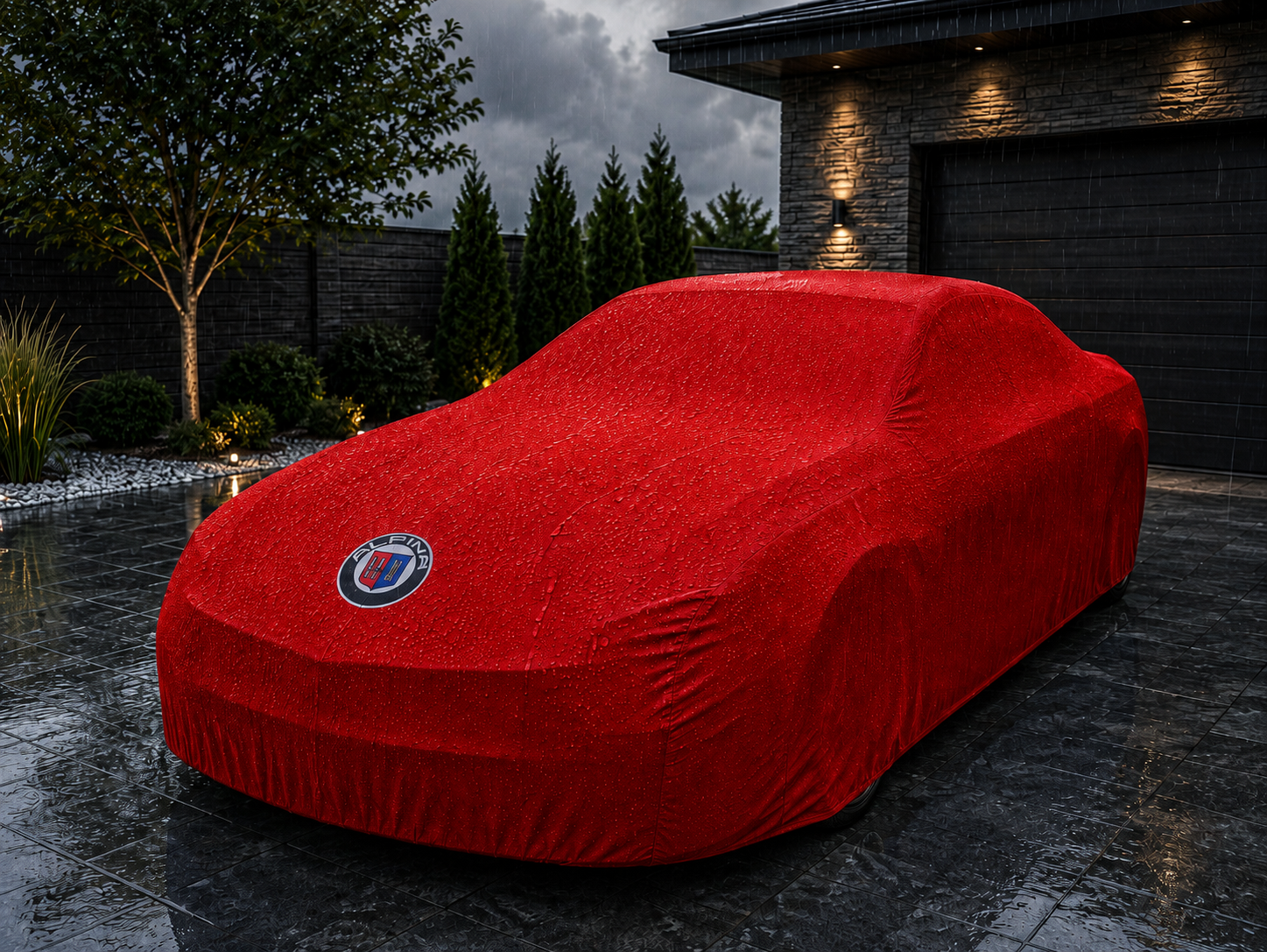 Alpina Waterproof Outdoor Car Cover - Red