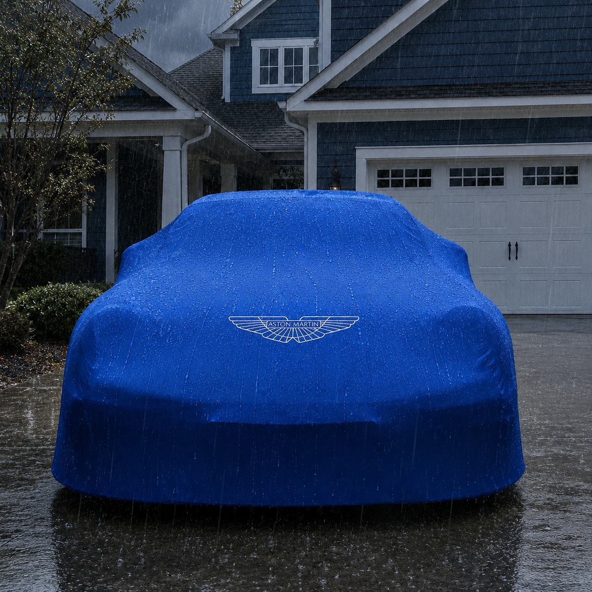 Aston Martin Waterproof Outdoor Car Cover - Blue