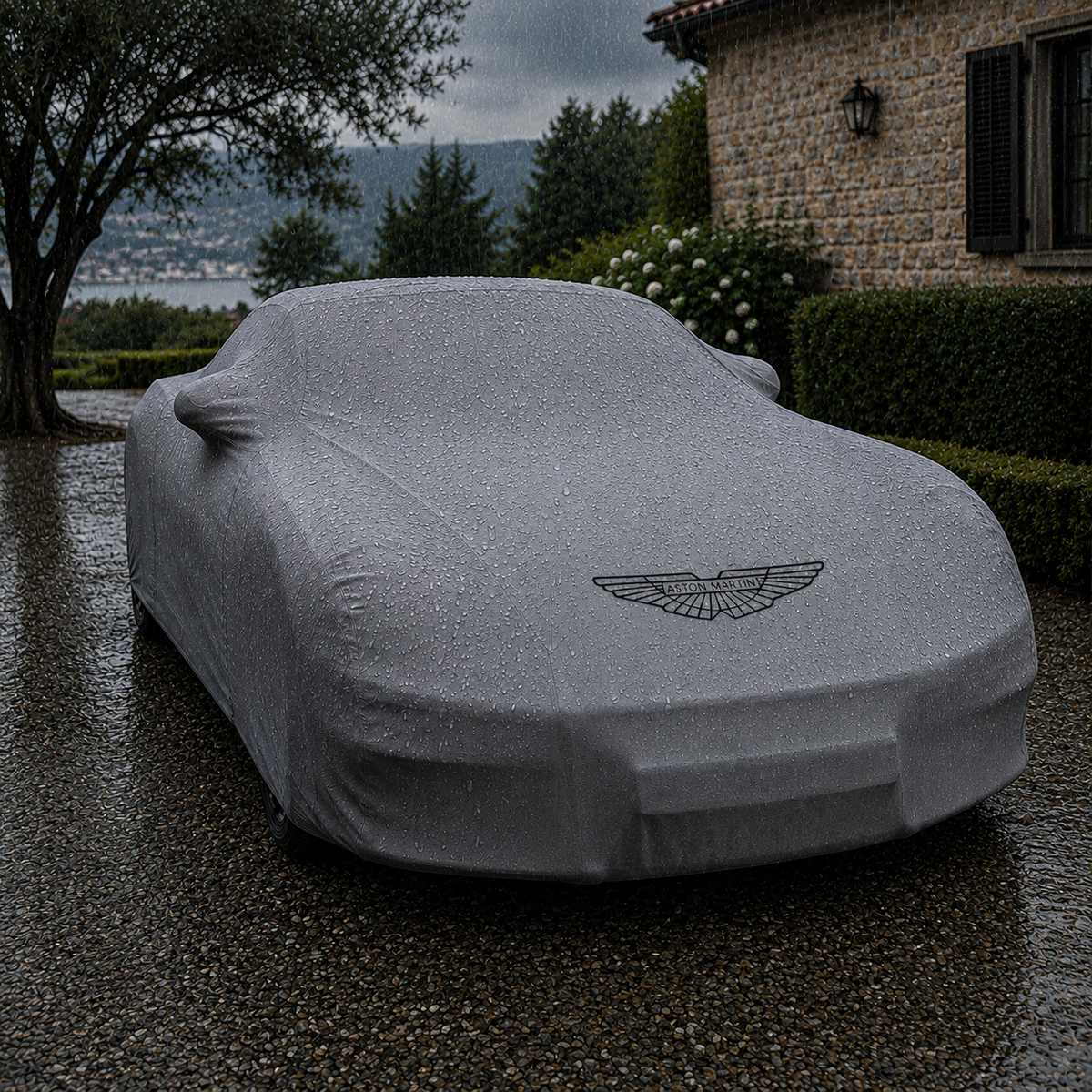 Aston Martin Waterproof Outdoor Car Cover - Gray