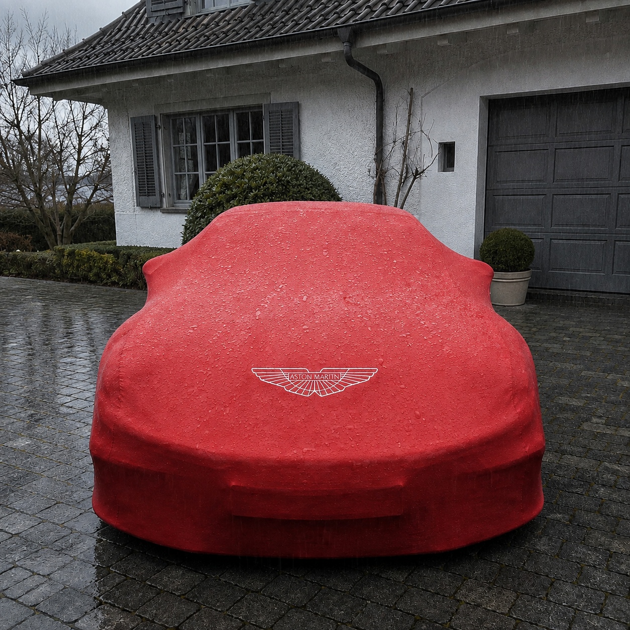 Aston Martin Waterproof Outdoor Car Cover - Red
