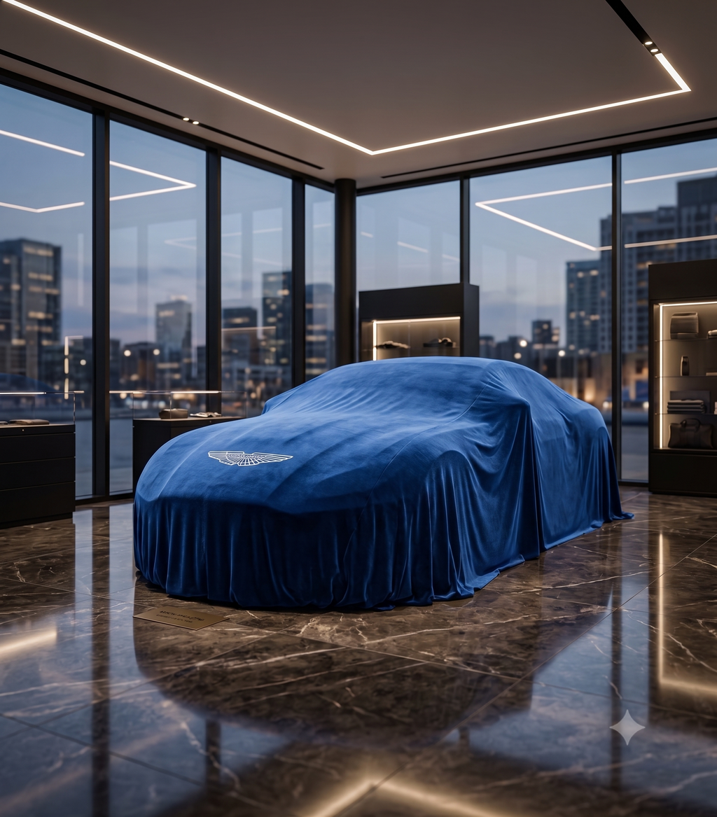 Aston Martin premium car cover, blue