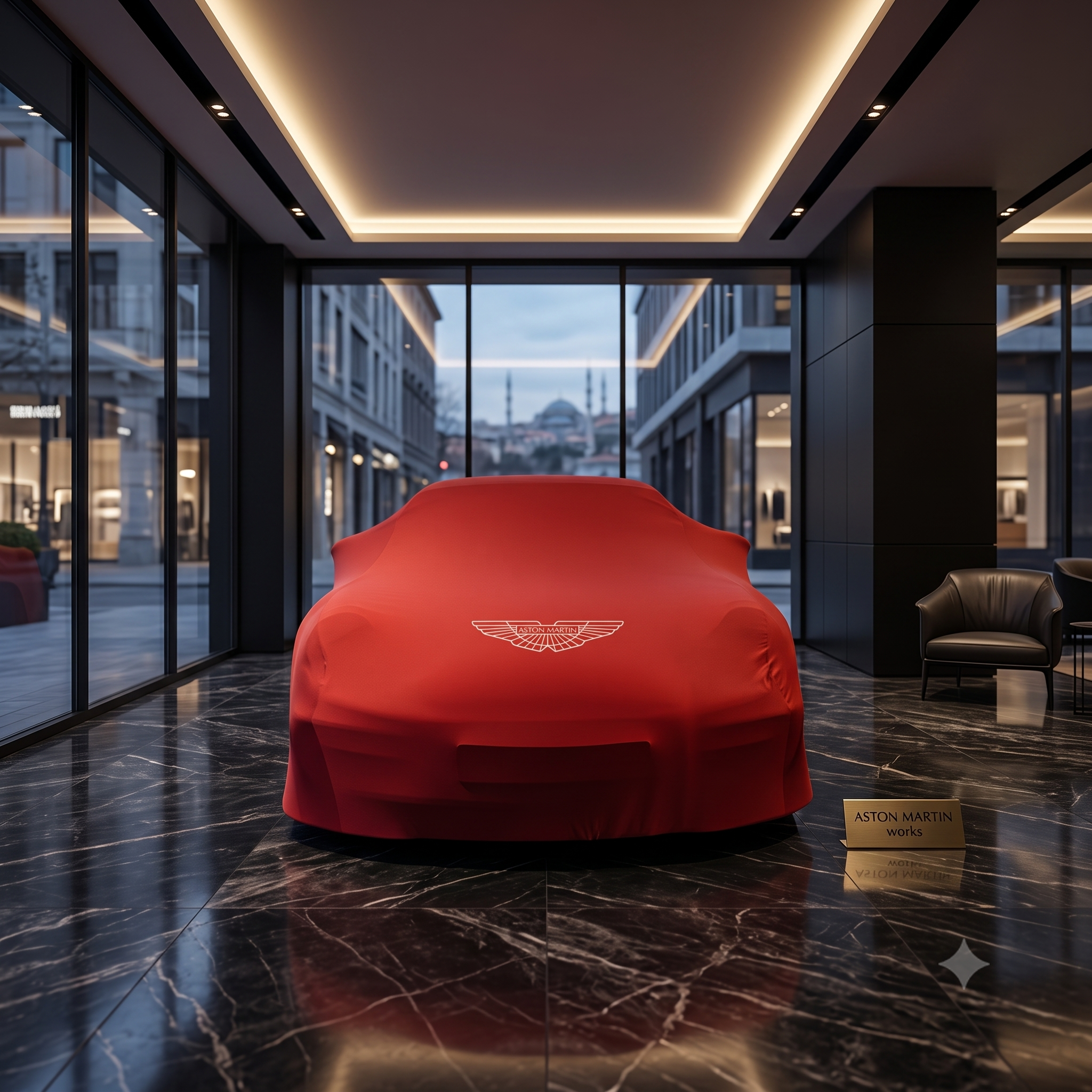 Aston Martin premium car cover, red