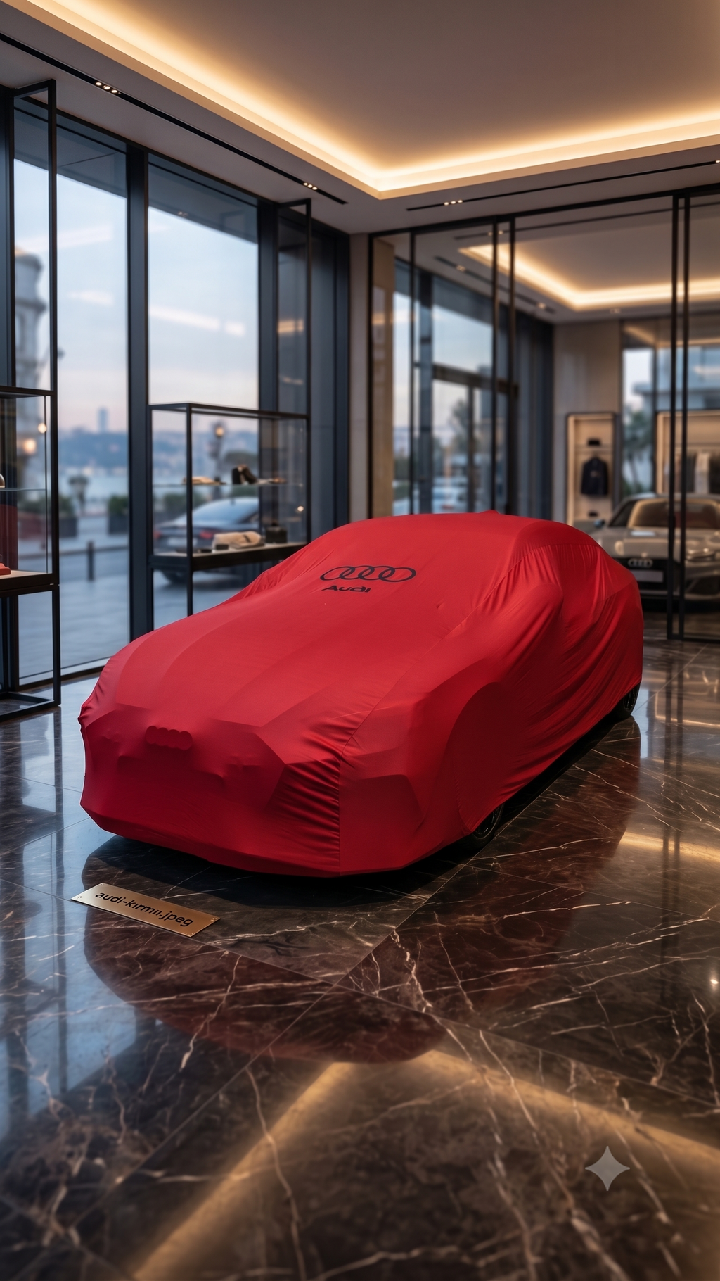 Audi premium car cover, red