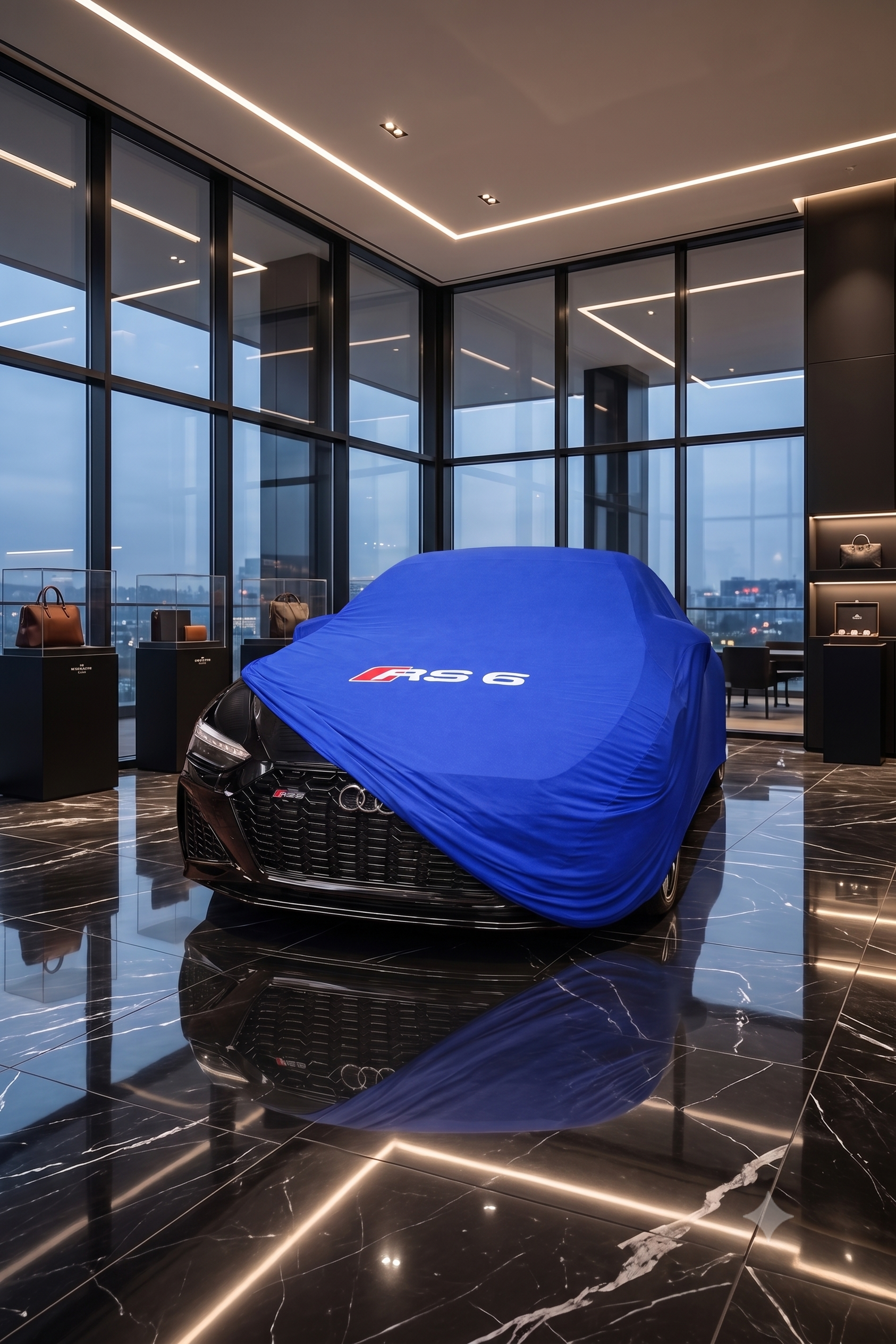 Audi RS6 premium car cover, blue