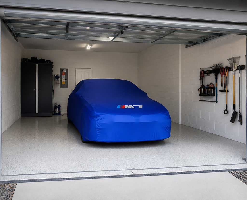 BMW M7 car cover - blue