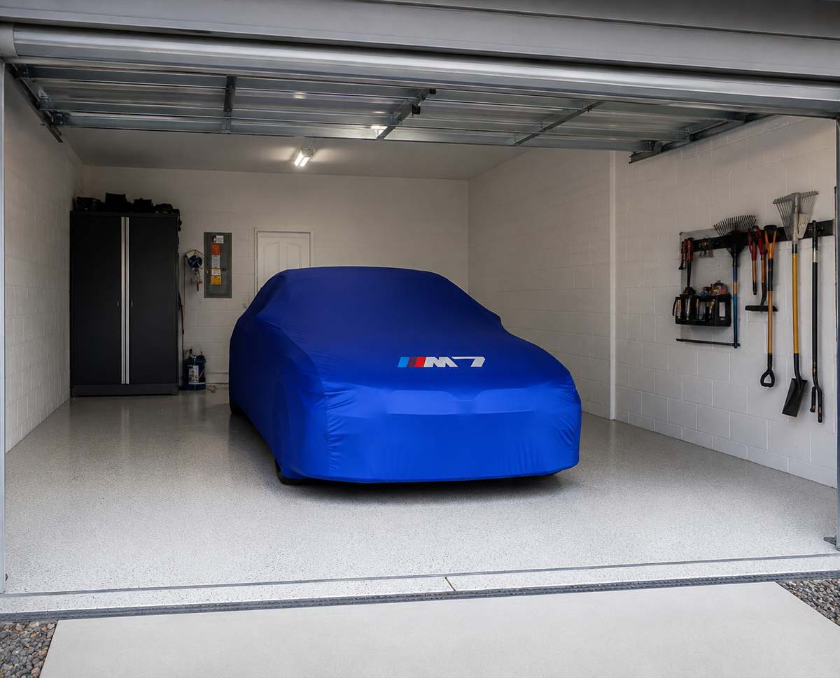 BMW M7 car cover - blue