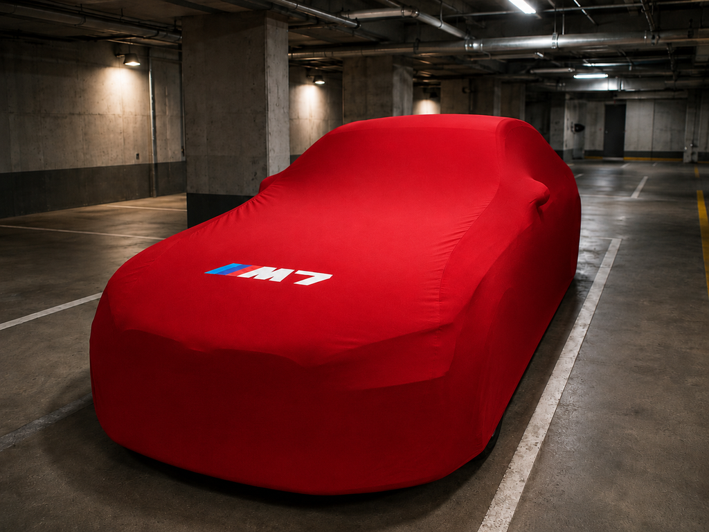 BMW M7 car cover - red