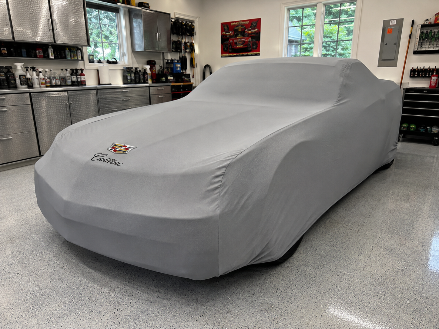Cadillac indoor car cover - gray