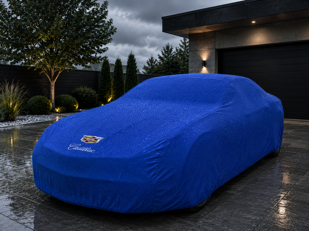 Cadillac Waterproof Outdoor Car Cover - Blue