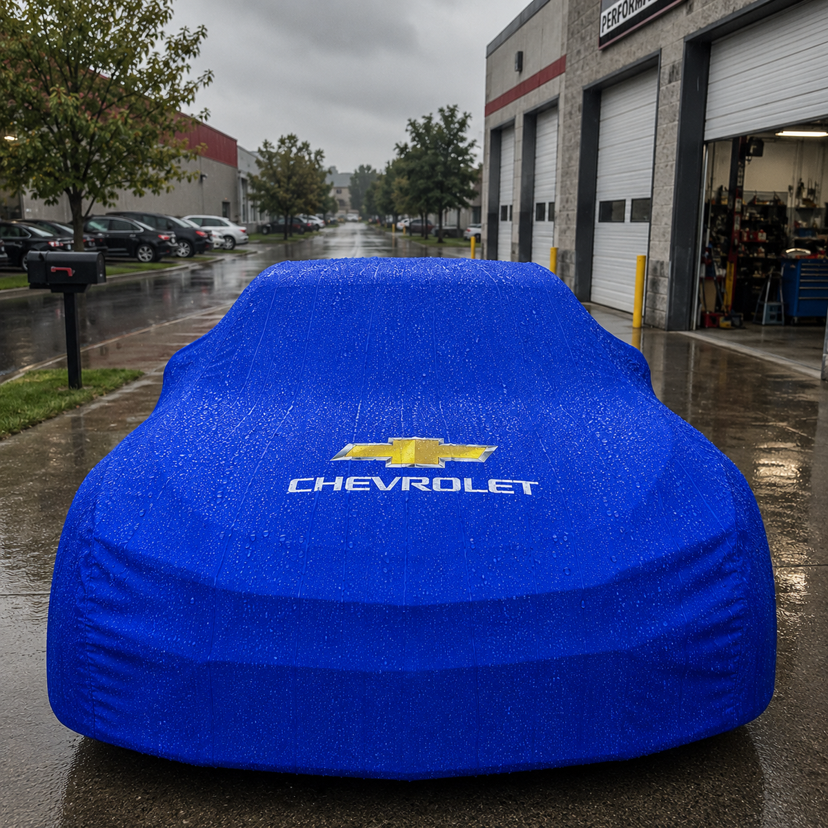 Chevrolet Waterproof Outdoor Car Cover - Blue