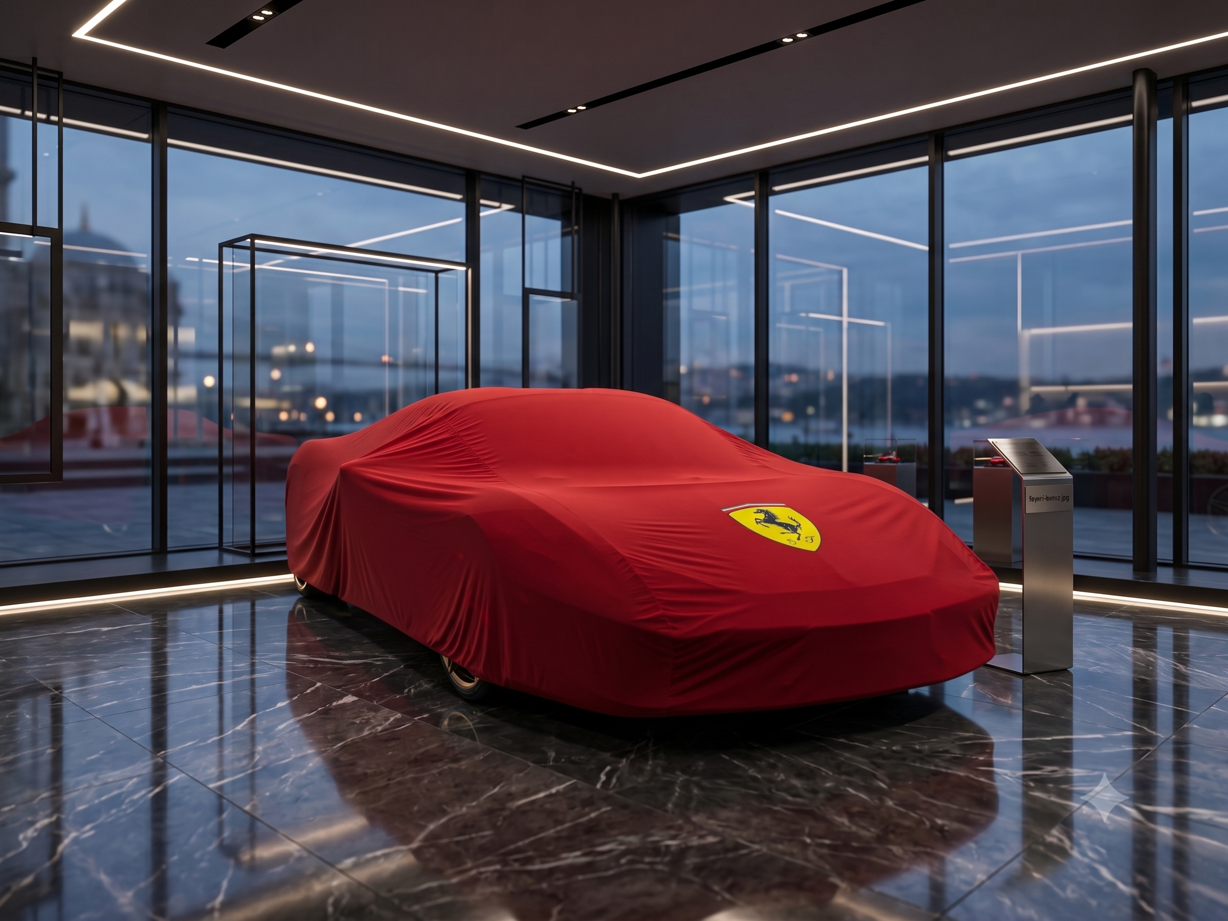 Ferrari premium car cover, red