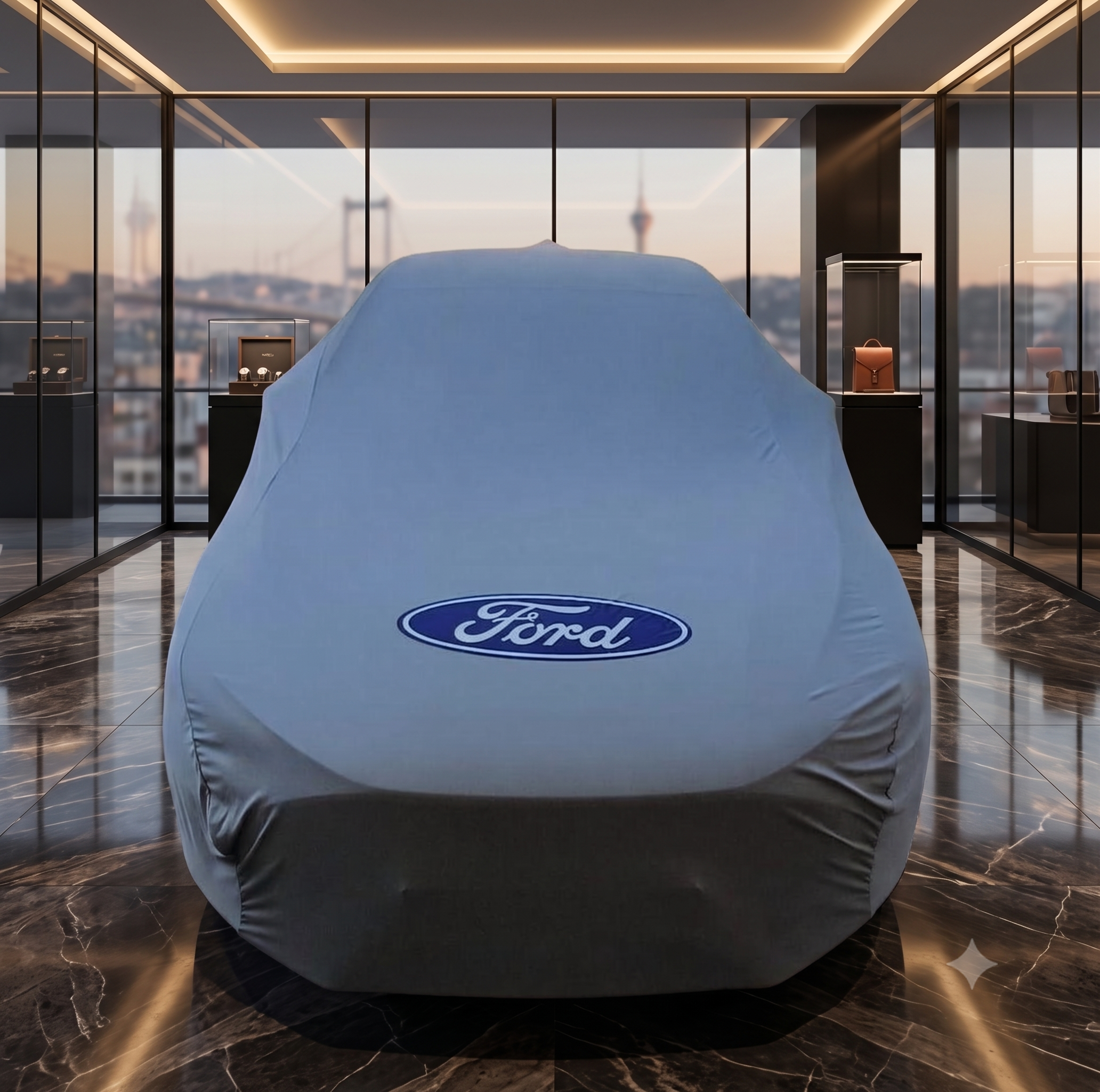 Ford premium car cover, gray