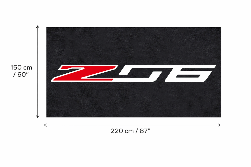 Corvette Z06 Text Rug