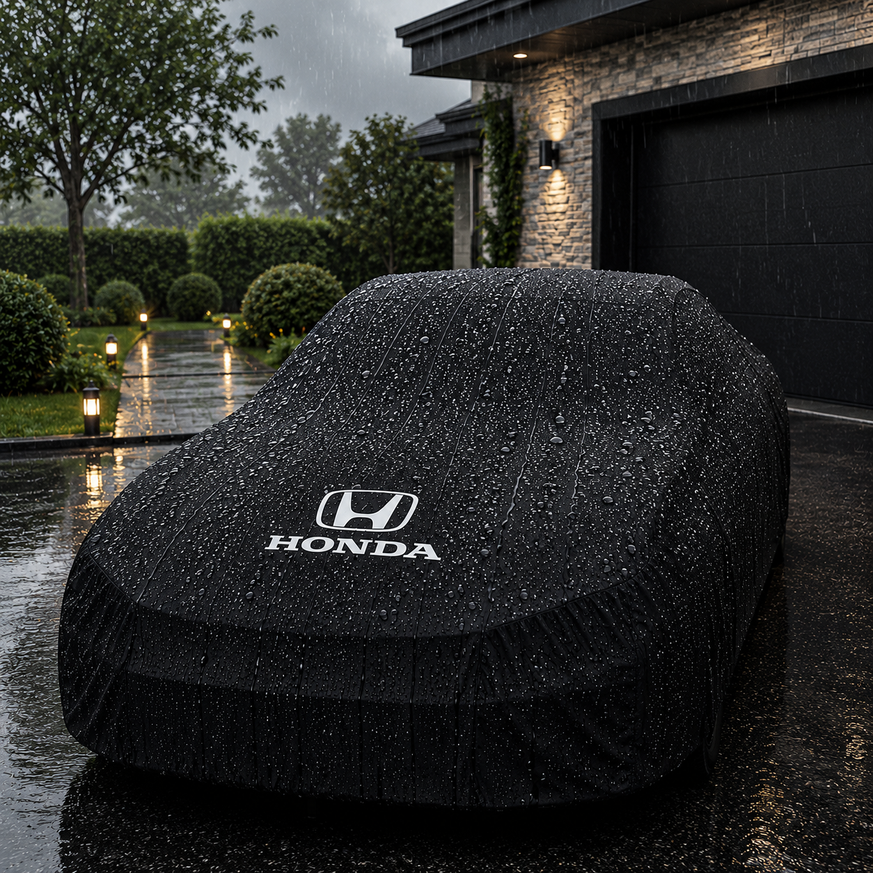 Honda Waterproof Outdoor Car Cover - Black