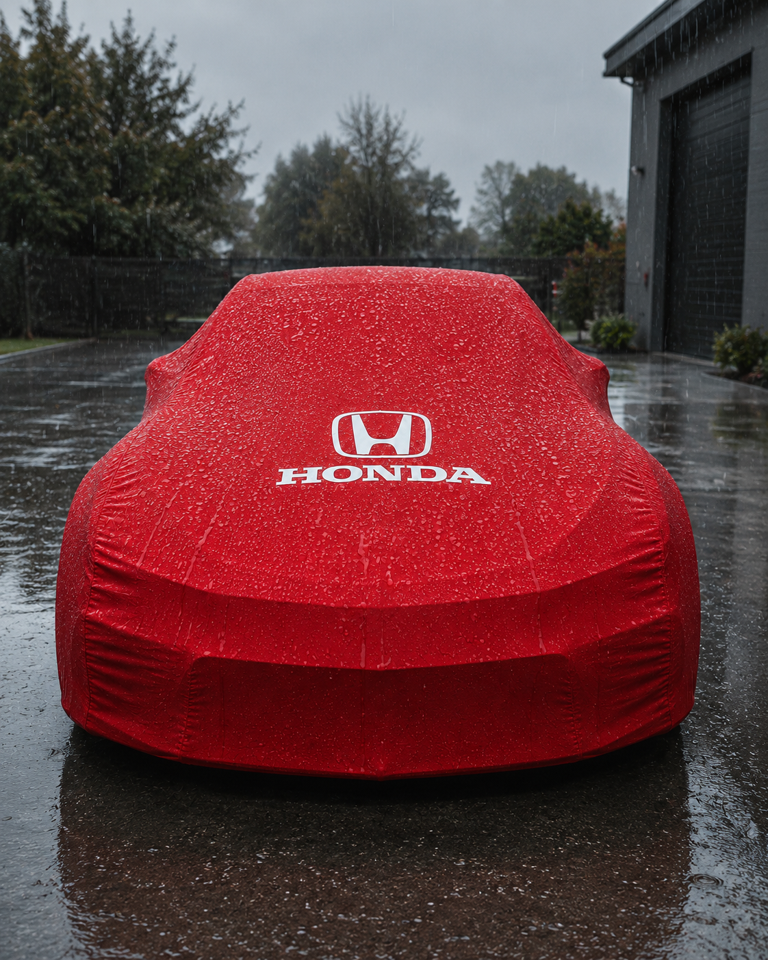 Honda Waterproof Outdoor Car Cover - Red