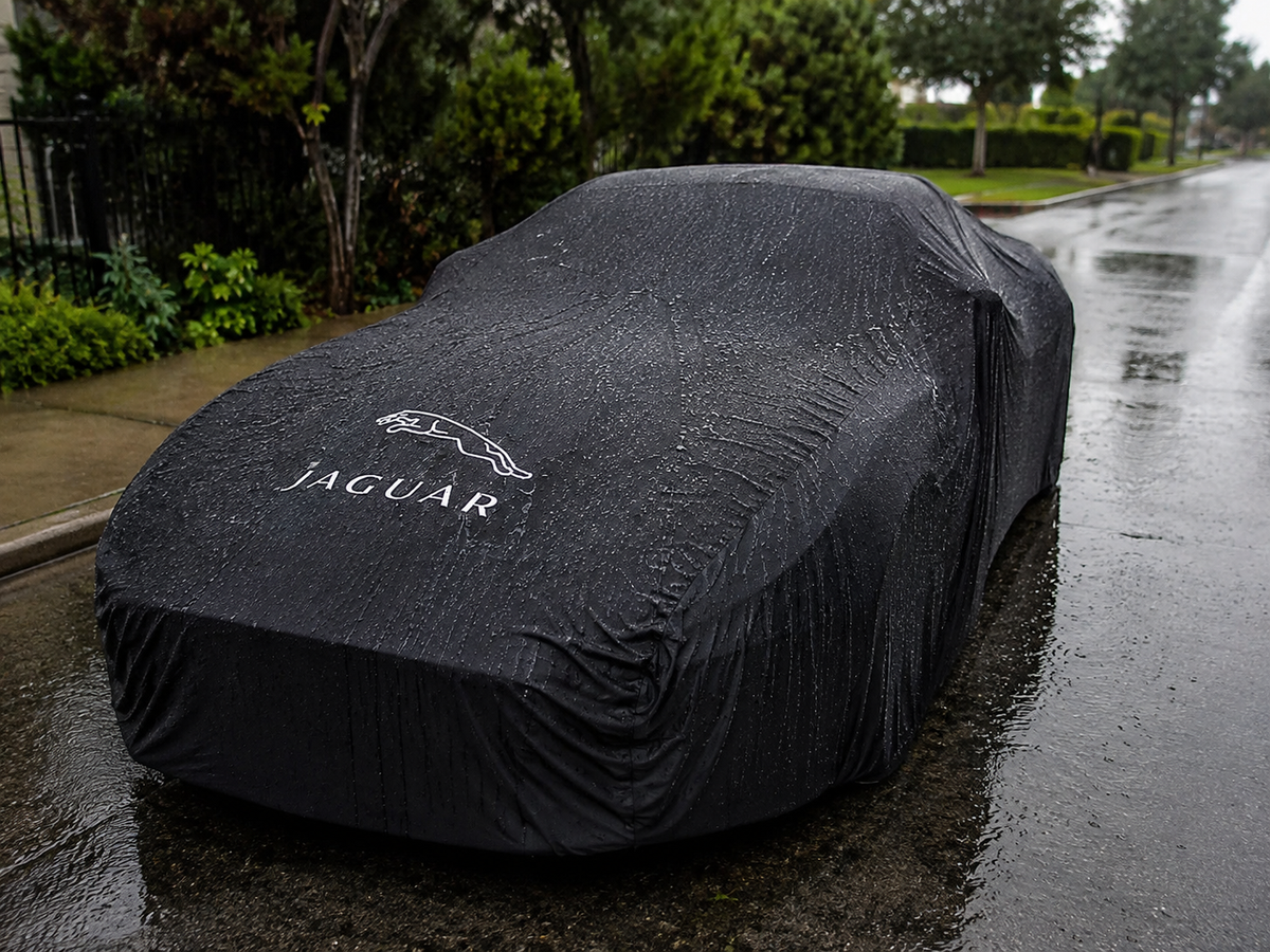 Jaguar Waterproof Outdoor Car Cover - Black