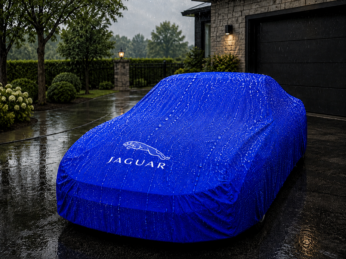 Jaguar Waterproof Outdoor Car Cover - Blue