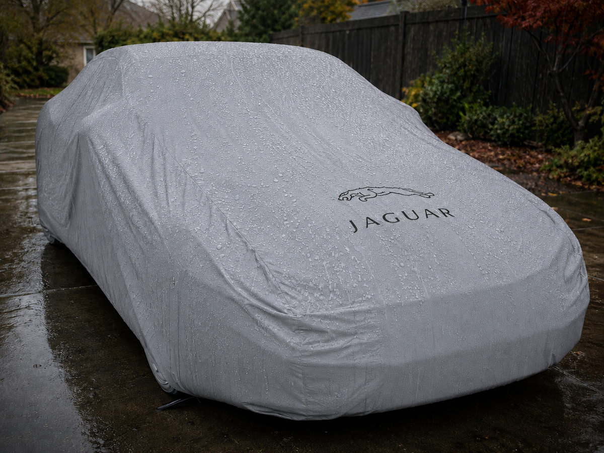 Jaguar Waterproof Outdoor Car Cover - Gray