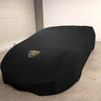 Lamborghini premium car cover - black, driveway photo