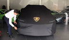Lamborghini premium car cover - showroom photo