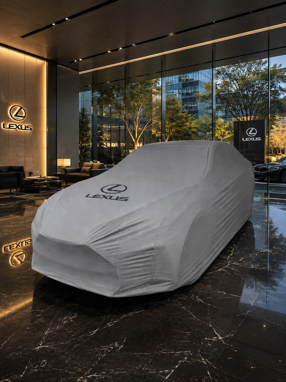 Lexus premium car cover showroom