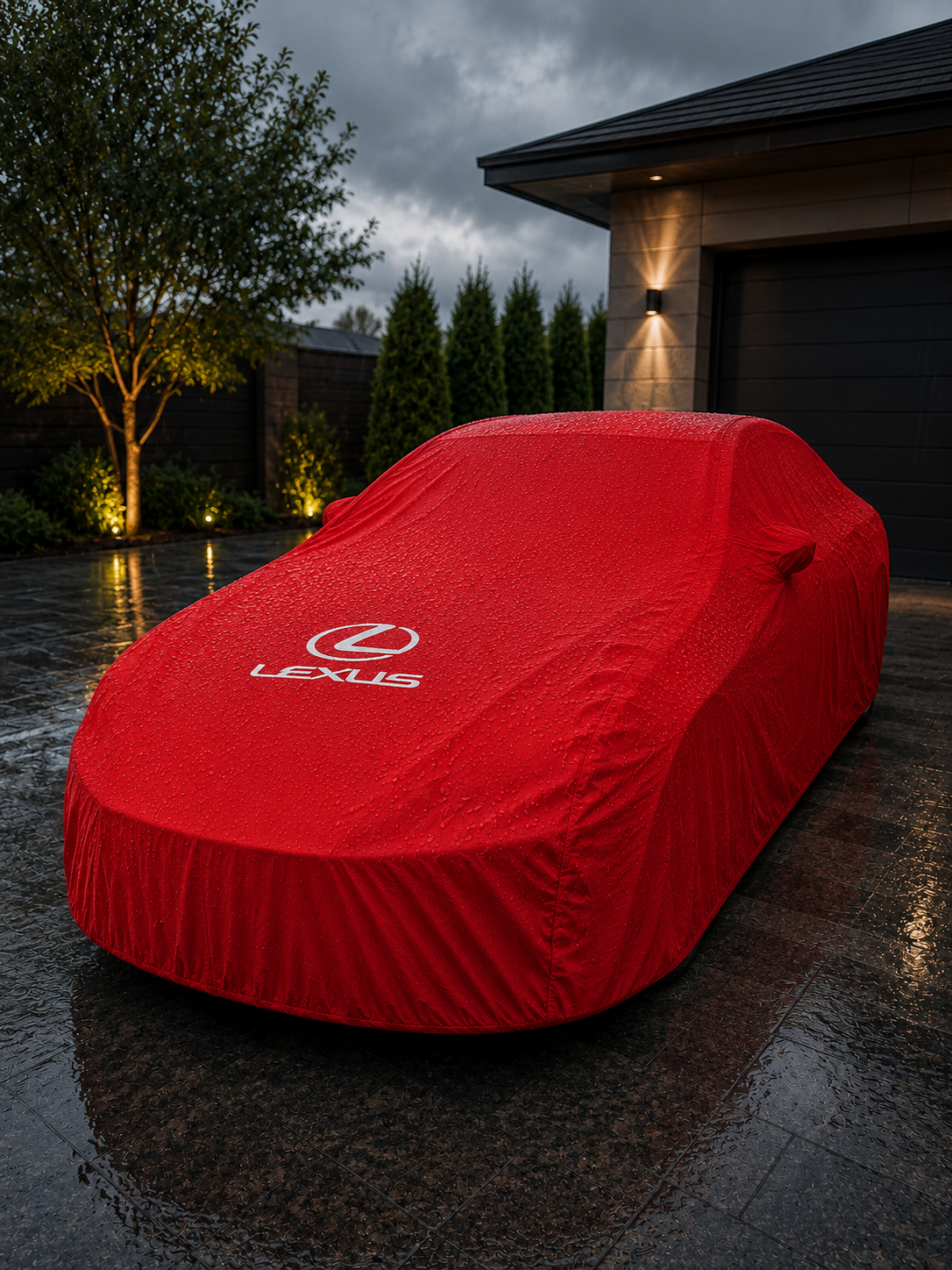 Lexus Waterproof Outdoor Car Cover - Red