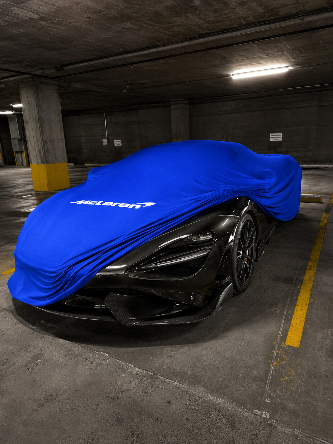 McLaren car cover blue