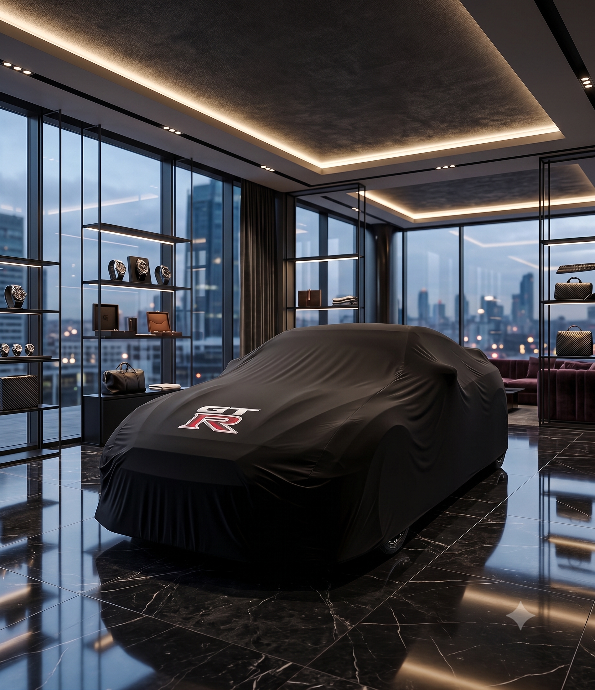 Nissan GT-R premium car cover, black