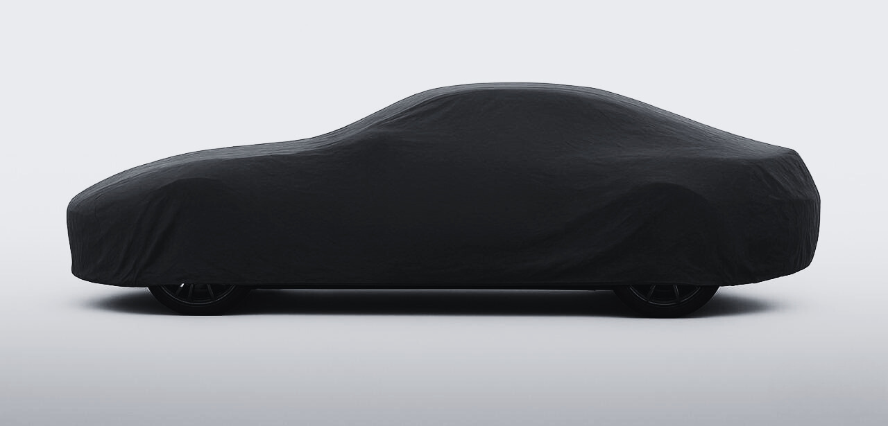 Premium Car Covers - custom-fit black car cover, studio shot