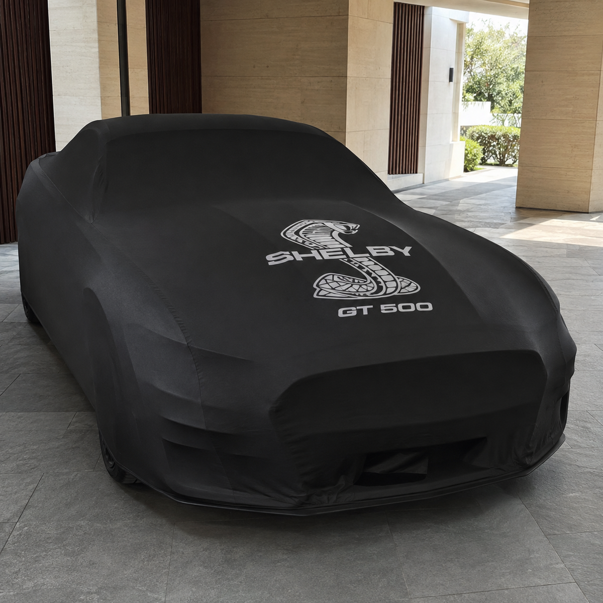 Shelby Premium Car Cover — black indoor cover