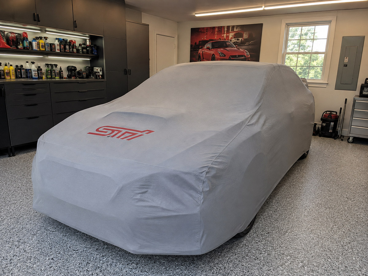Subaru STI car cover gray