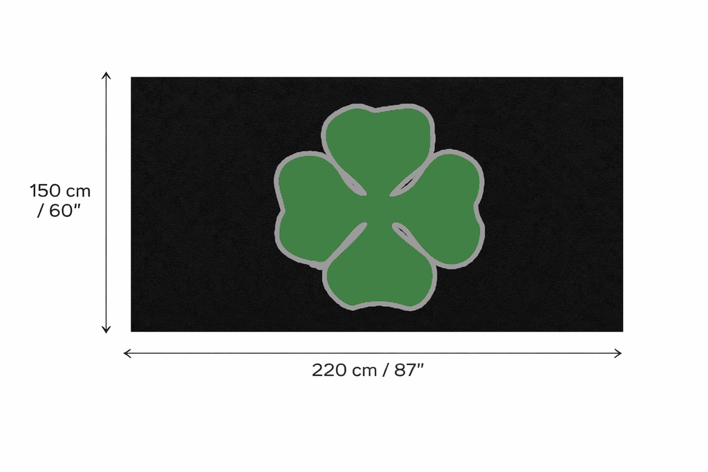 Alfa Romeo Clover Premium Luxury Logo Rug and Display Mat Garage, Home, Office, Showroom Floor Decor, 60x87 in / 150x220 cm